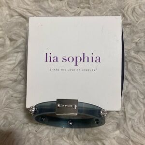 NEW LIA SOPHIA‎ TRANSPARENT CRYSTAL
RHINESTONES BRACELET RESIN